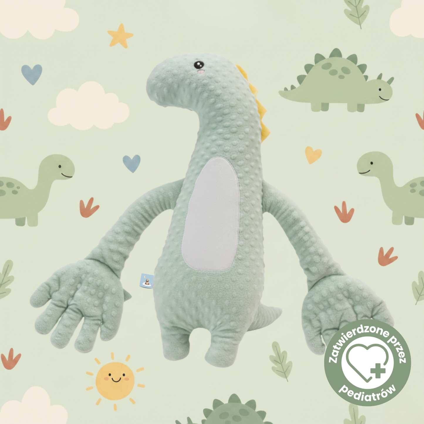 Klepiś Duży Dinozaur - Usypiająca Łapka Dla Dzieci