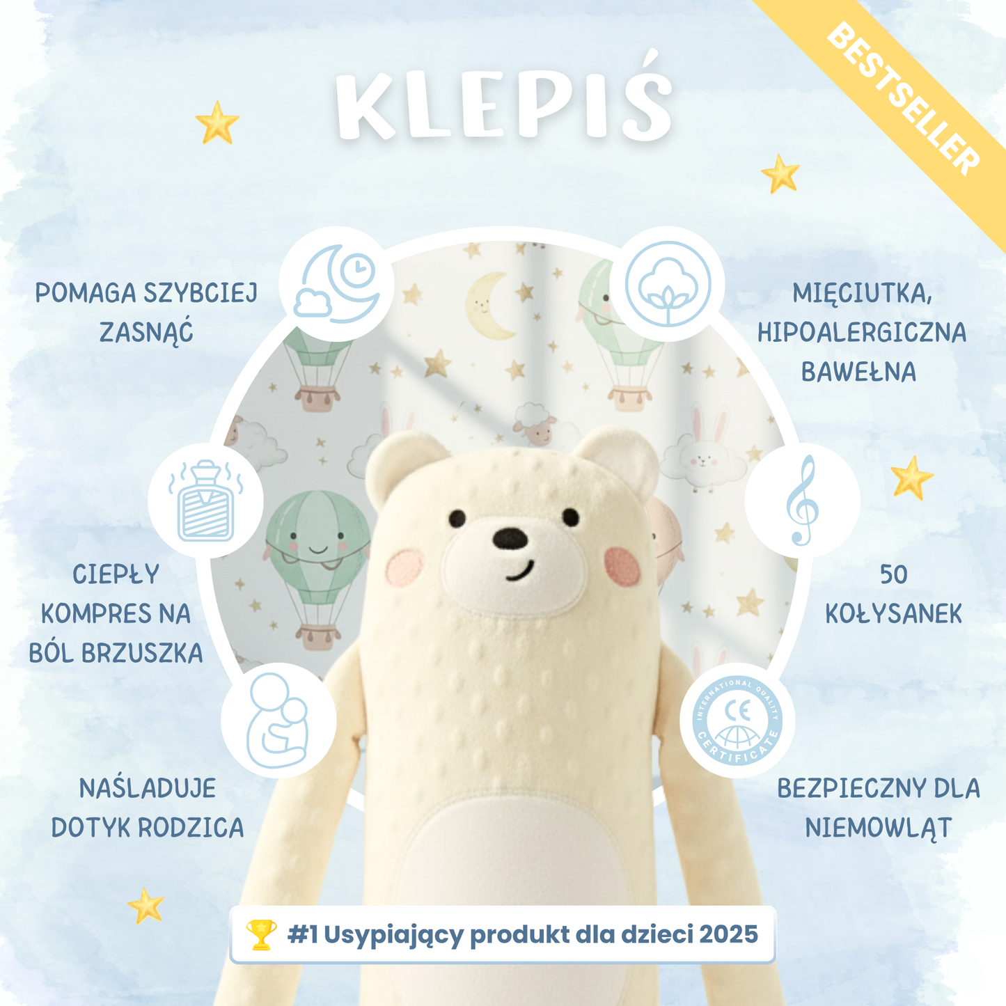 Klepiś Duży Jednorożec - Usypiająca Łapka Dla Dzieci